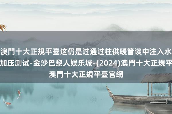 澳門十大正規平臺这仍是过通过往供暖管谈中注入水并进行加压测试-金沙巴黎人娱乐城-(2024)澳門十大正規平臺官網